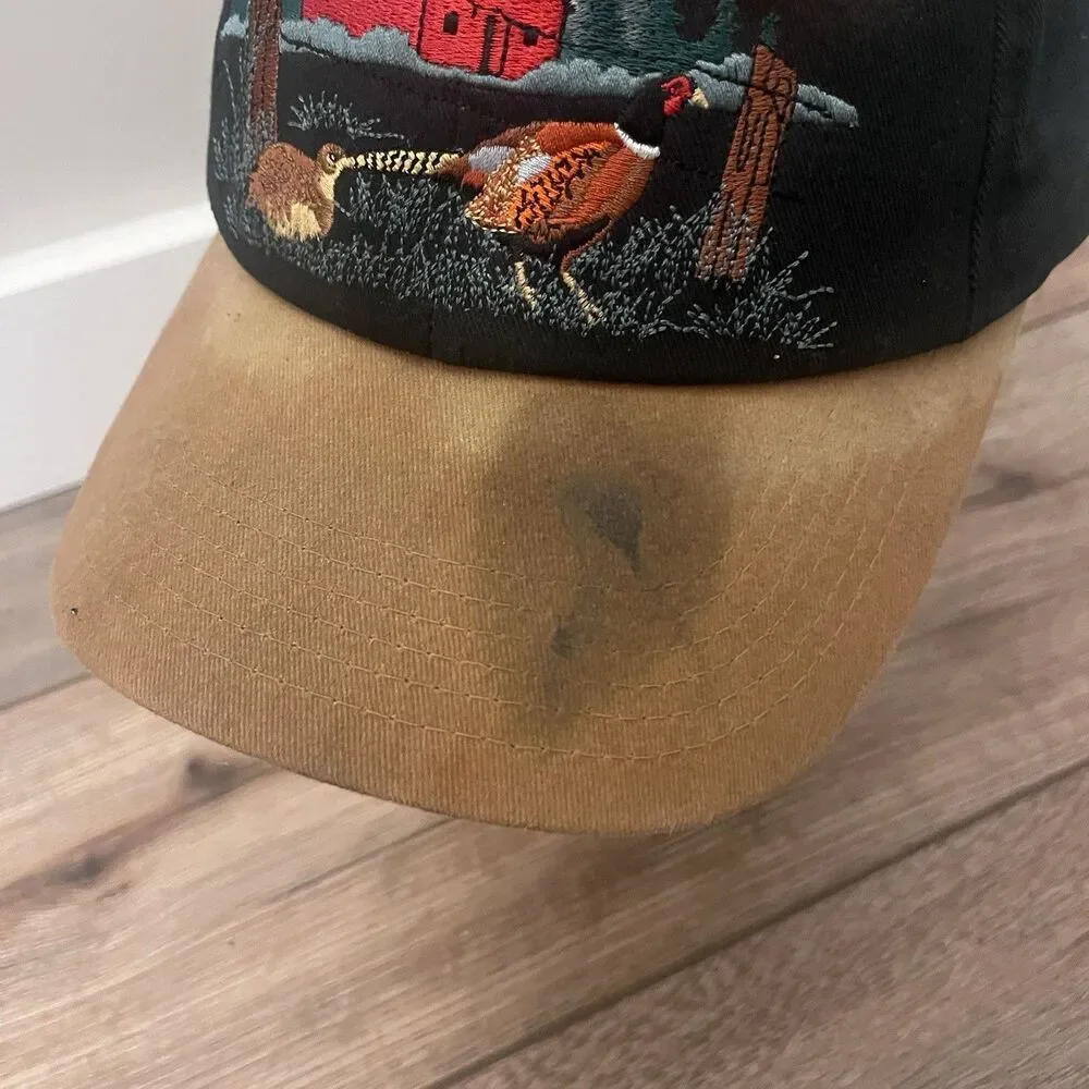 VTG Dekalb Seed Pheasants Farm & Wildlife Black Tan Snapback Hat K-Products USA